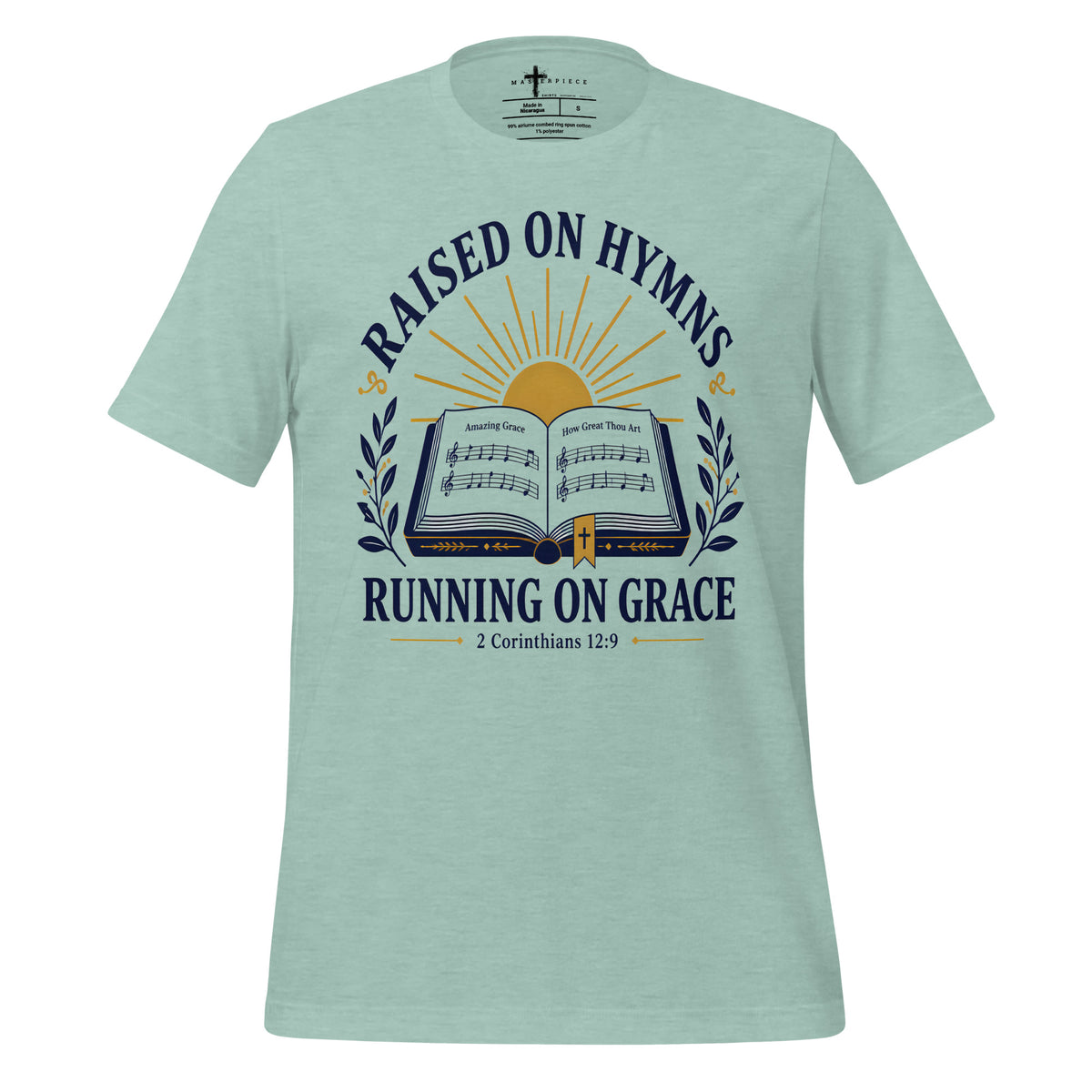 Raised on Hymns Grace - Blue - MasterPiece Shirts