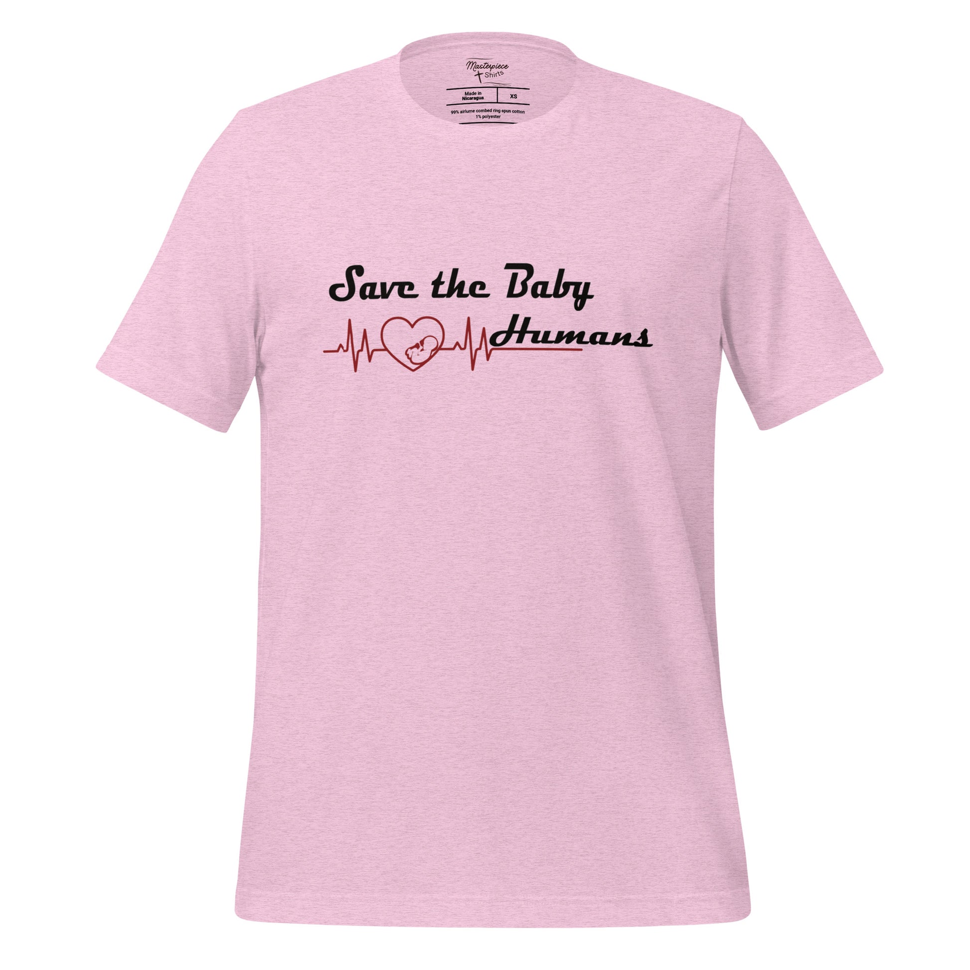 Save The Baby Humans Christian Pro Life T-Shirt pink