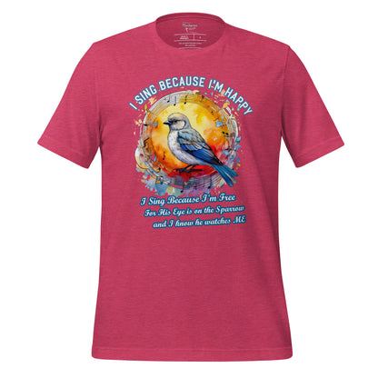 His Eye is on The Sparrow  Christian Bible Verse T-Shirt