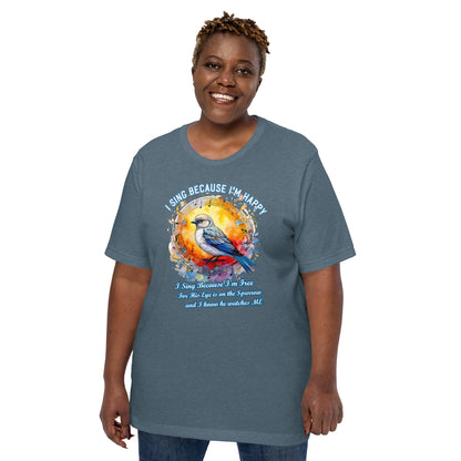 His Eye is on The Sparrow  Christian Bible Verse T-Shirt