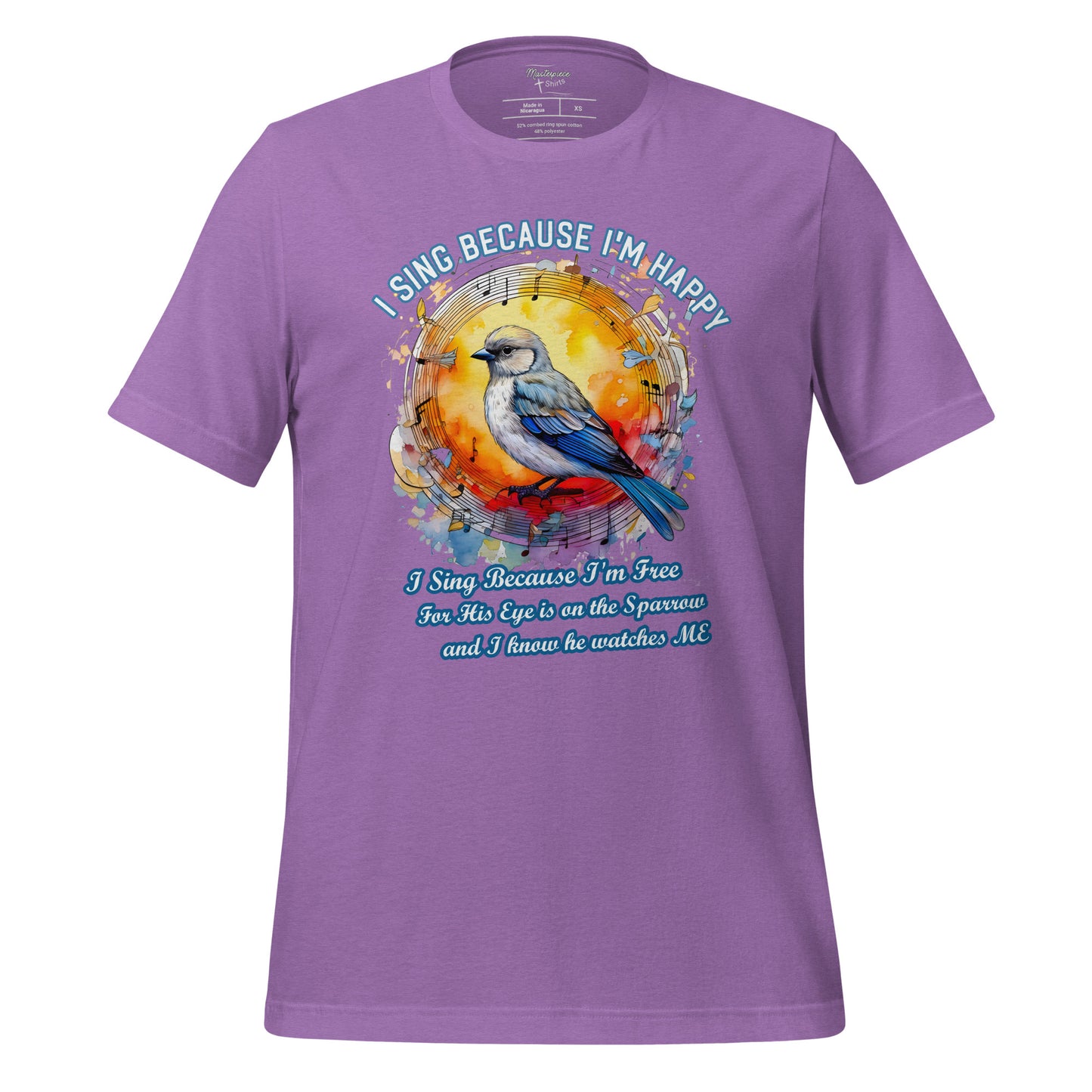 His Eye is on The Sparrow  Christian Bible Verse T-Shirt