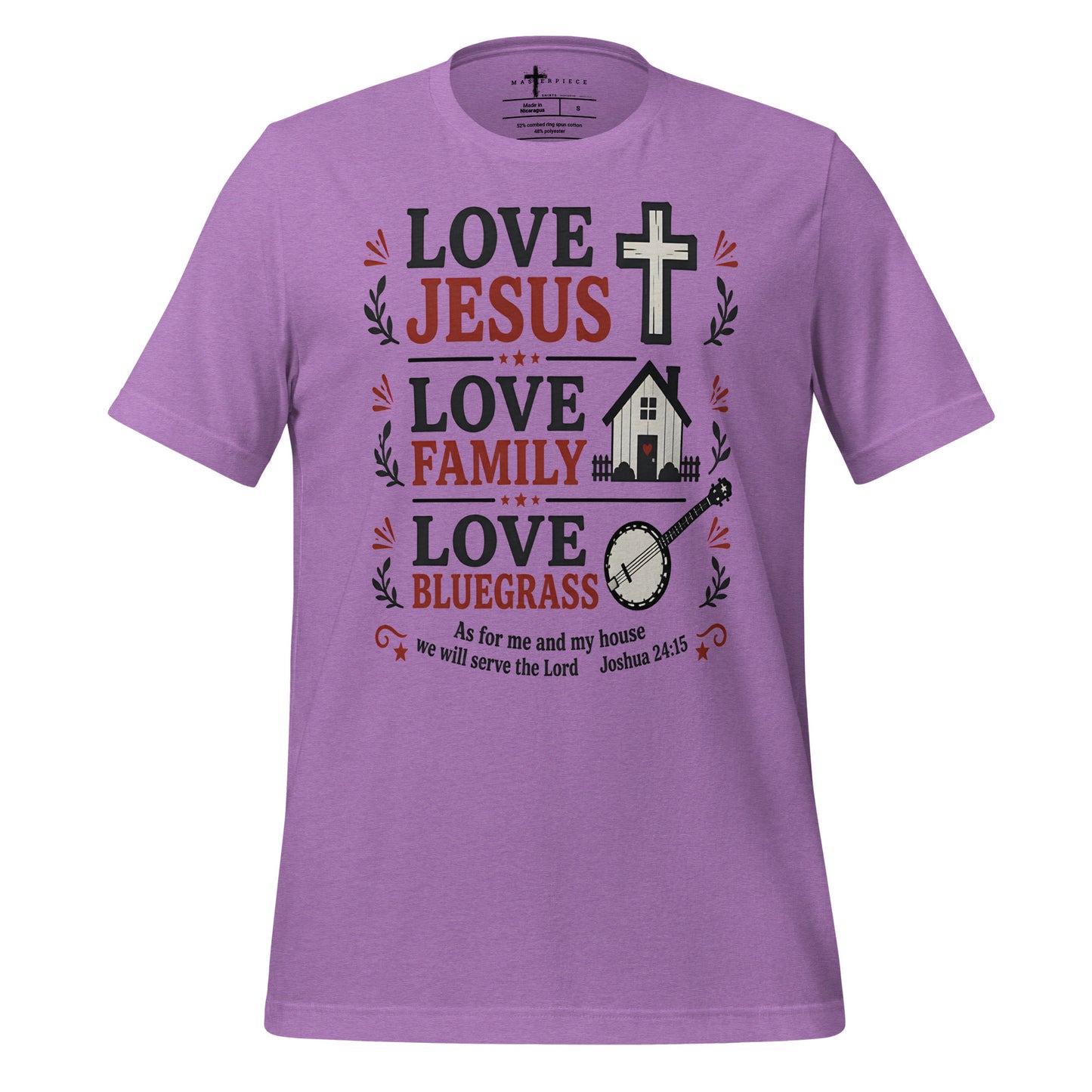 Love Jesus Love Bluegrass - Purple - MasterPiece Shirts