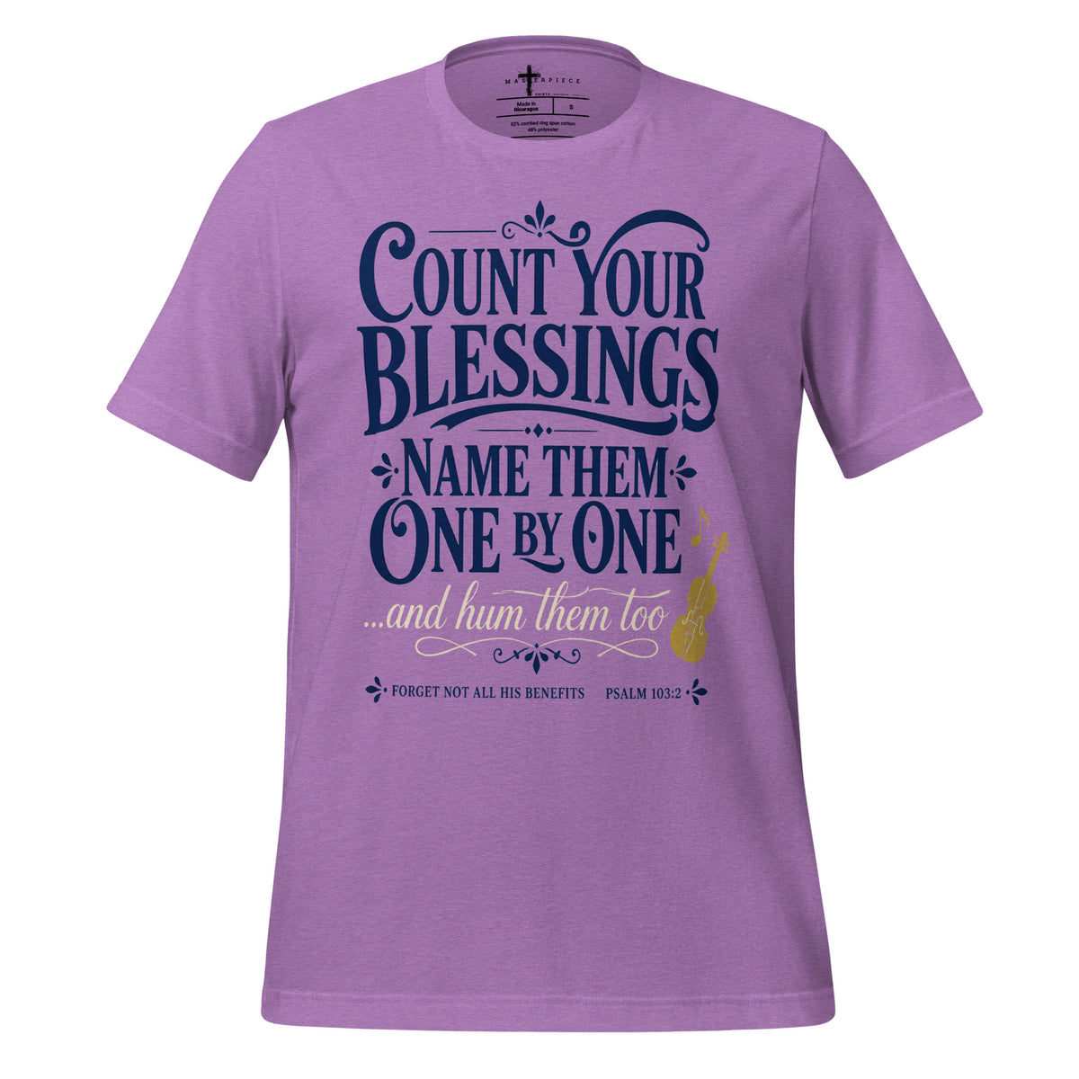 Count Your Blessings Violin - Purple - MasterPiece Shirts