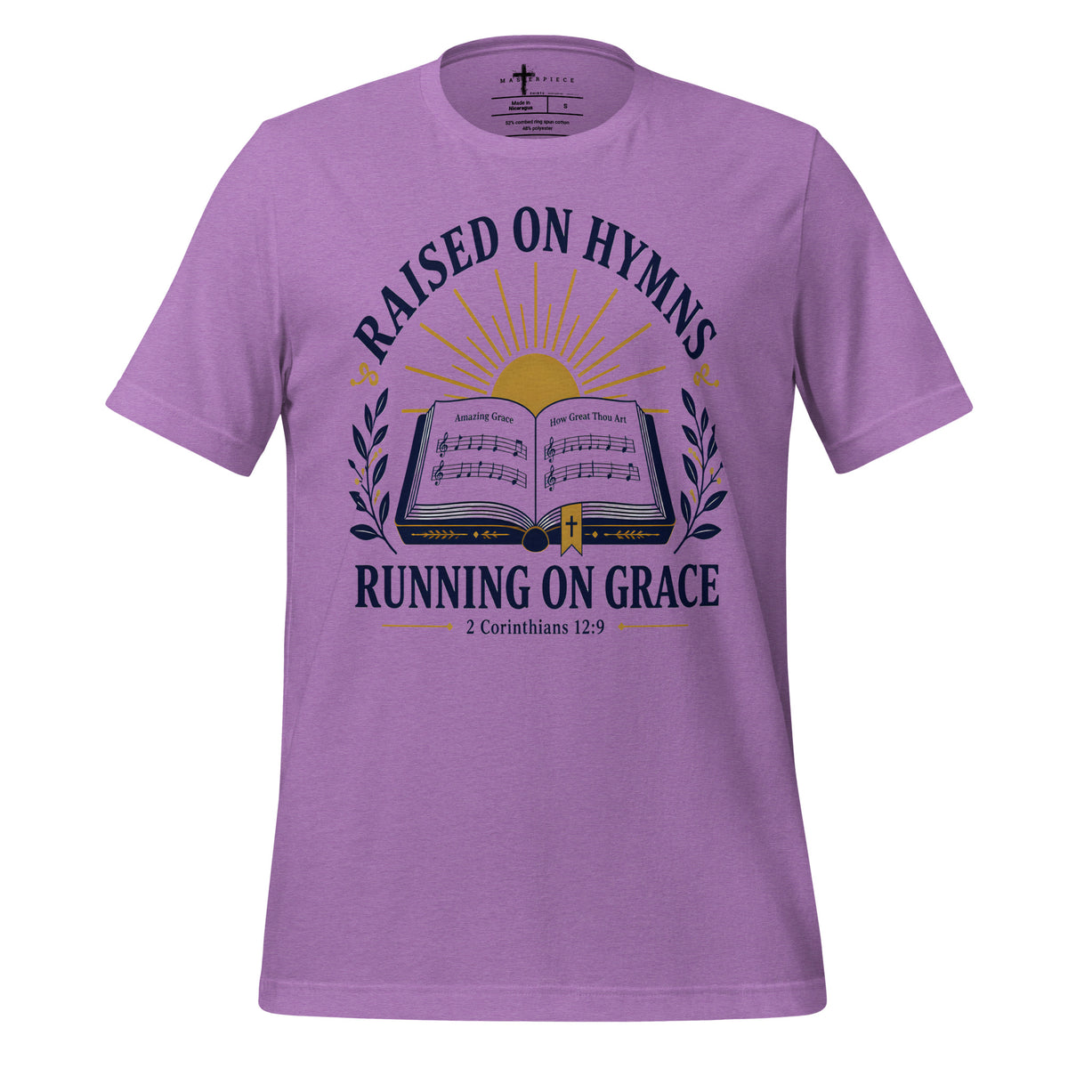 Raised on Hymns Grace - Purple - MasterPiece Shirts
