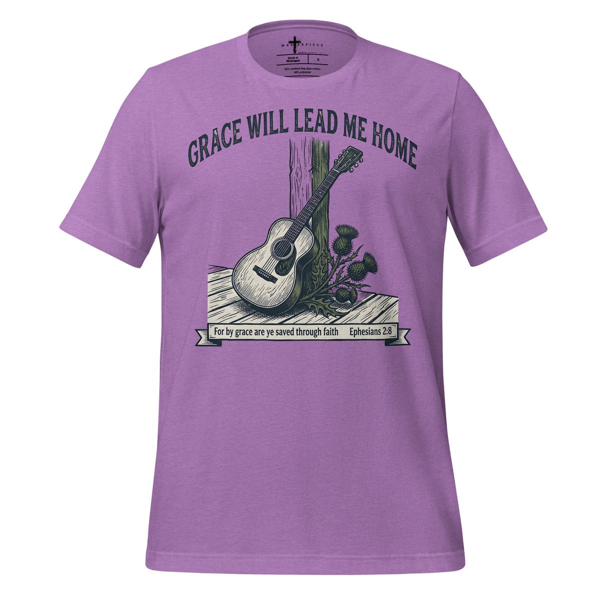 Grace Will Lead Me Home Guitar - Purple - MasterPiece Shirts