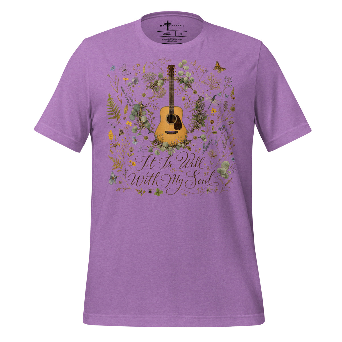 It Is Well With Guitar - Purple - MasterPiece Shirts