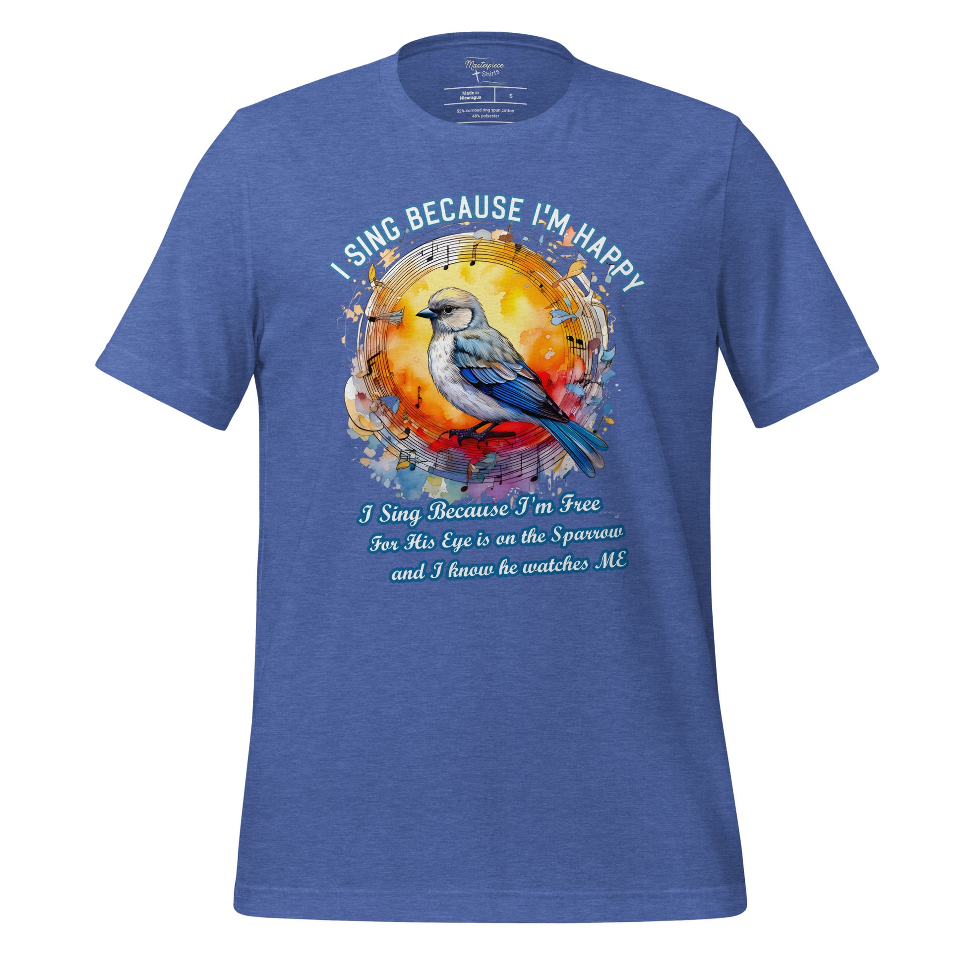 His Eye is on The Sparrow  Christian Bible Verse T-Shirt