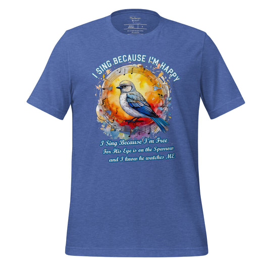 His Eye is on The Sparrow  Christian Bible Verse T-Shirt