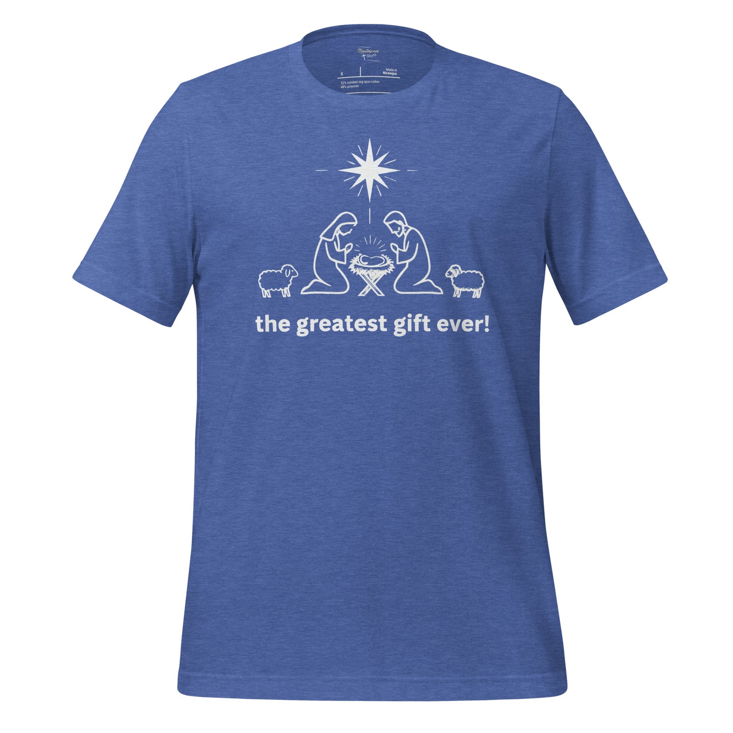 the greatest gift ever christmas christian t-shirt