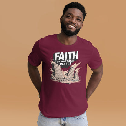 Faith Brings Down Walls  Christian Bible Verse T-Shirt
