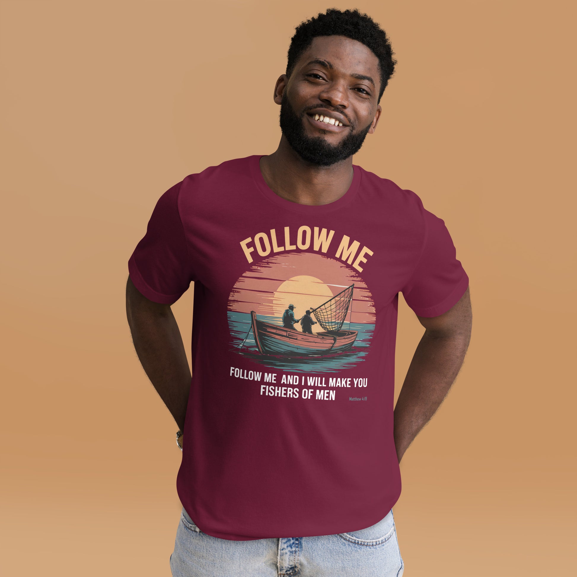 Follow Me  Christian Bible Verse T-Shirt