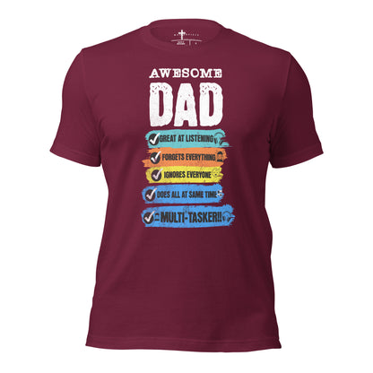 Awesome Dad  Christian Bible Verse T-Shirt