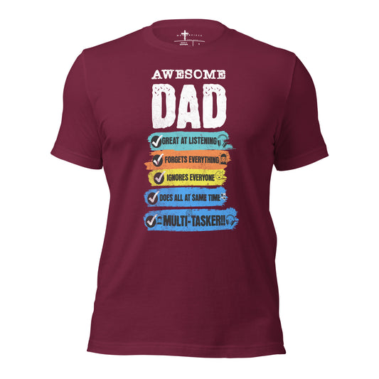 Awesome Dad  Christian Bible Verse T-Shirt