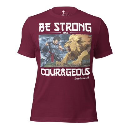 Be Strong and Courageous  Christian Bible Verse T-Shirt
