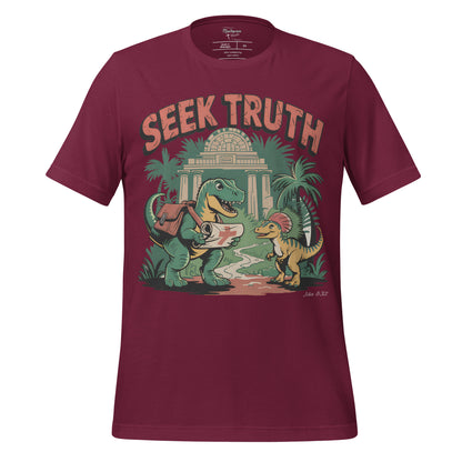 Seek Truth Dinosaur  Christian Bible Verse T-Shirt