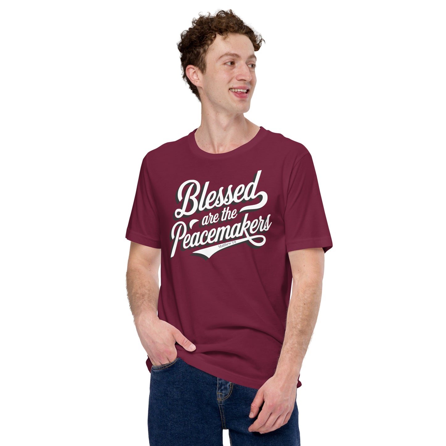 Blessed are the Peacemakers Christian Bible Verse T-Shirt