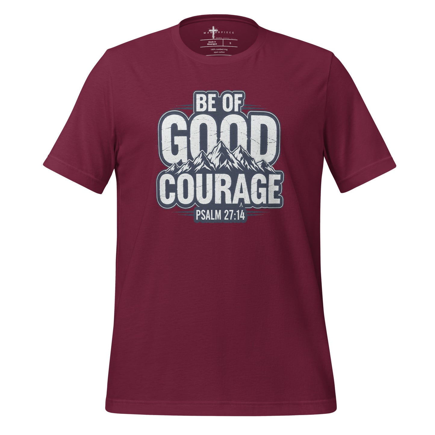 Be of Good Courage Psalm 27:1 Christian T-Shirt