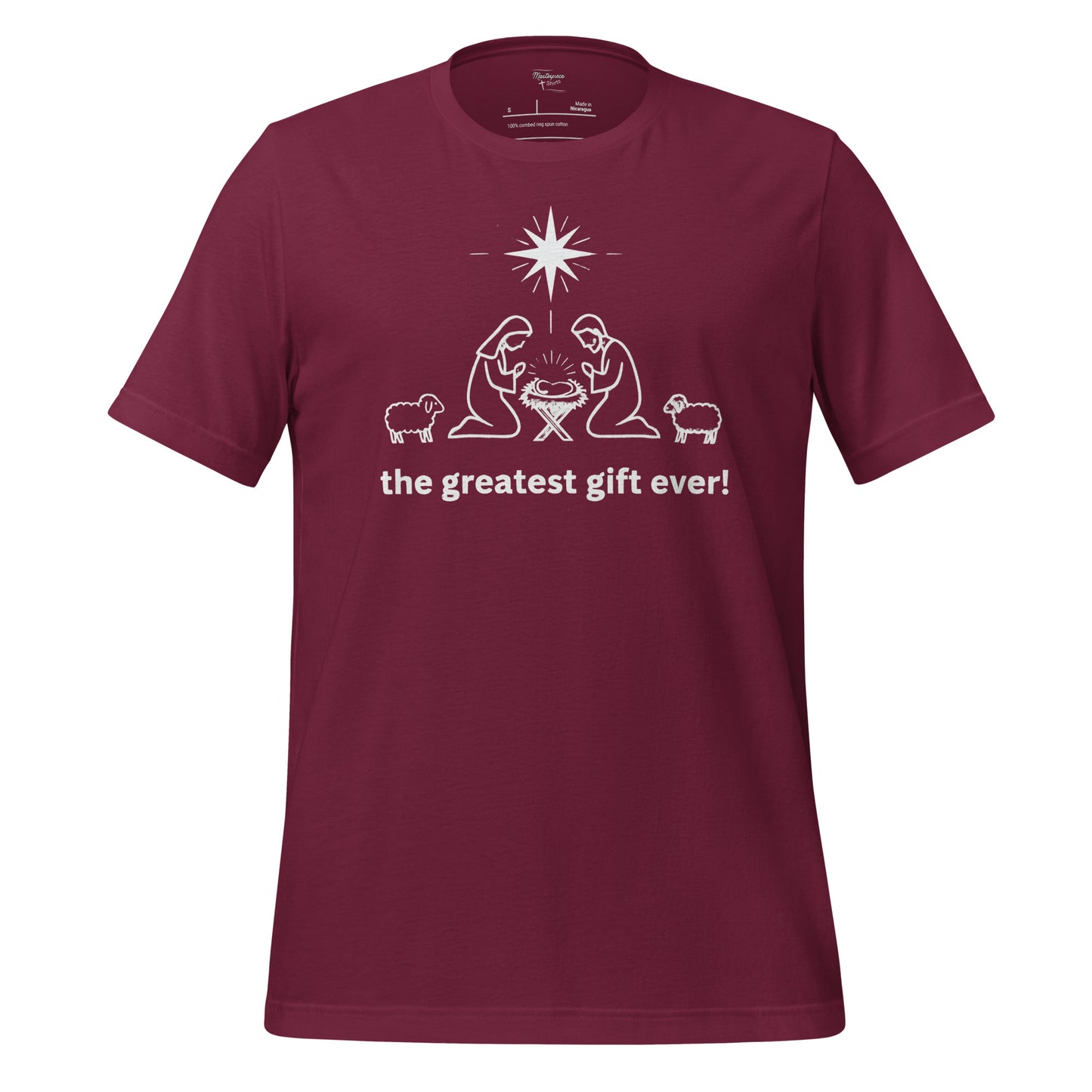 the greatest gift ever christmas christian t-shirt