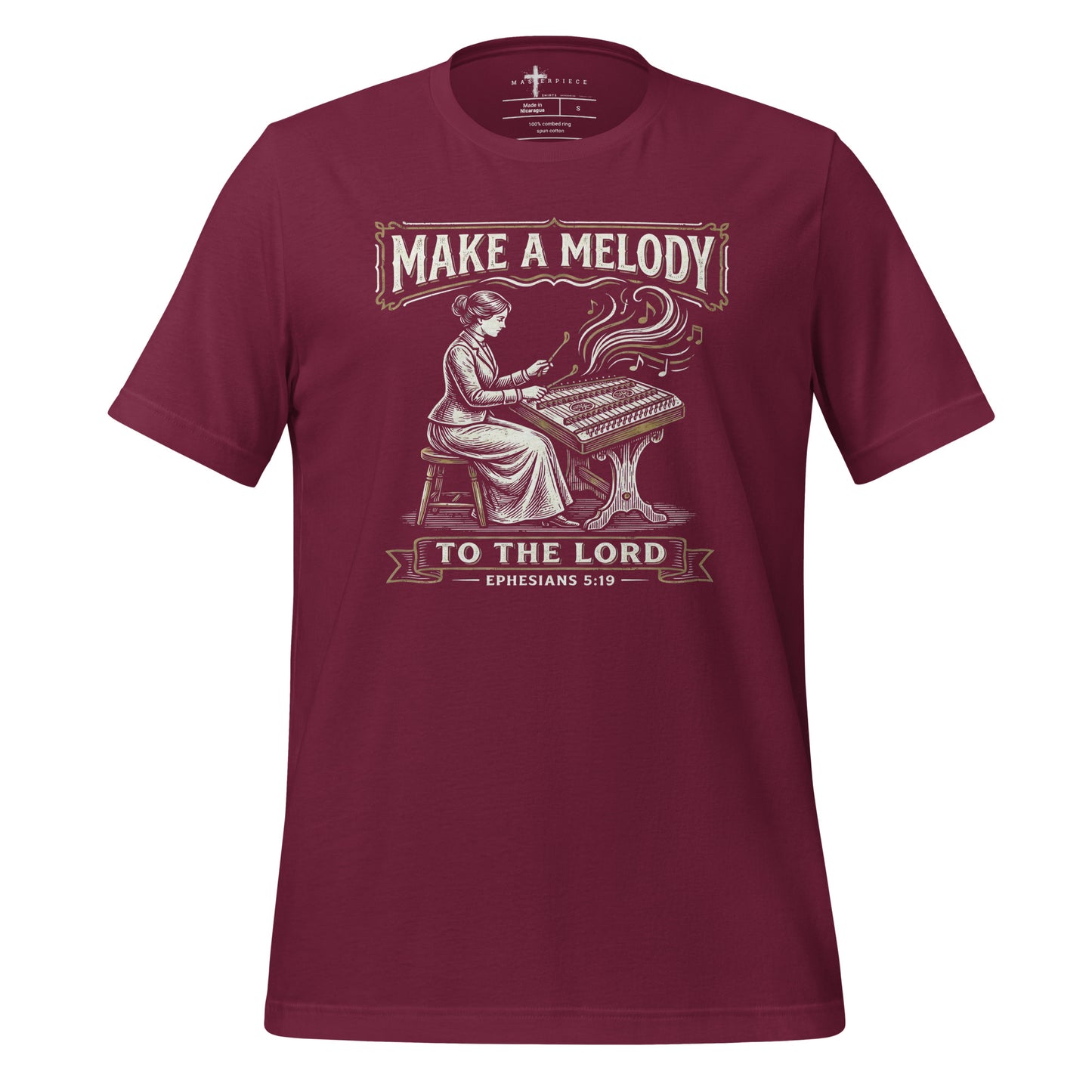  make a melody to the lord Premium Christian T-Shirt hammered dulcimer Ephesians 5:19