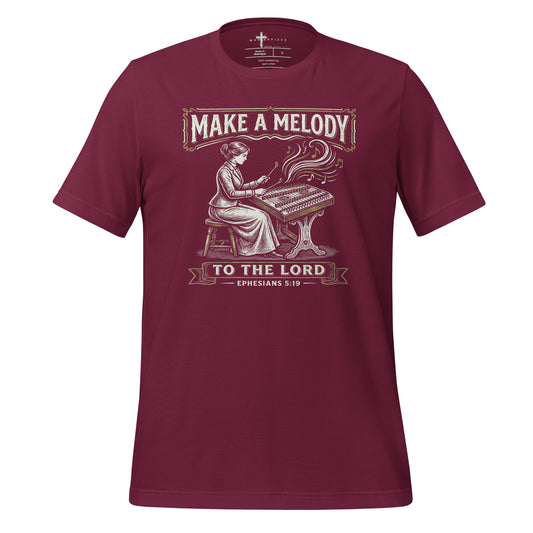  make a melody to the lord Premium Christian T-Shirt hammered dulcimer Ephesians 5:19