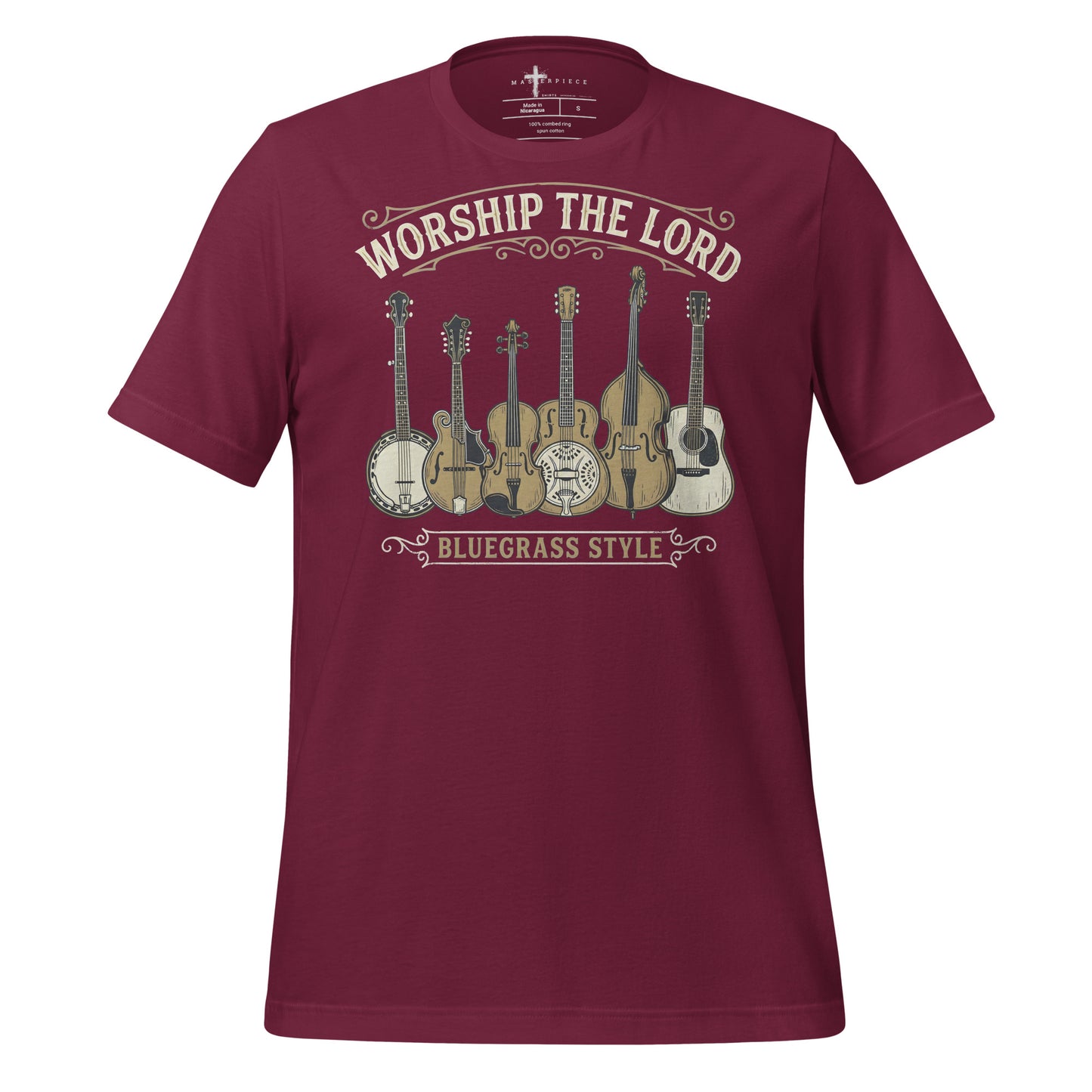  Worship The Lord BlueGrass Style Christian T-shirt 