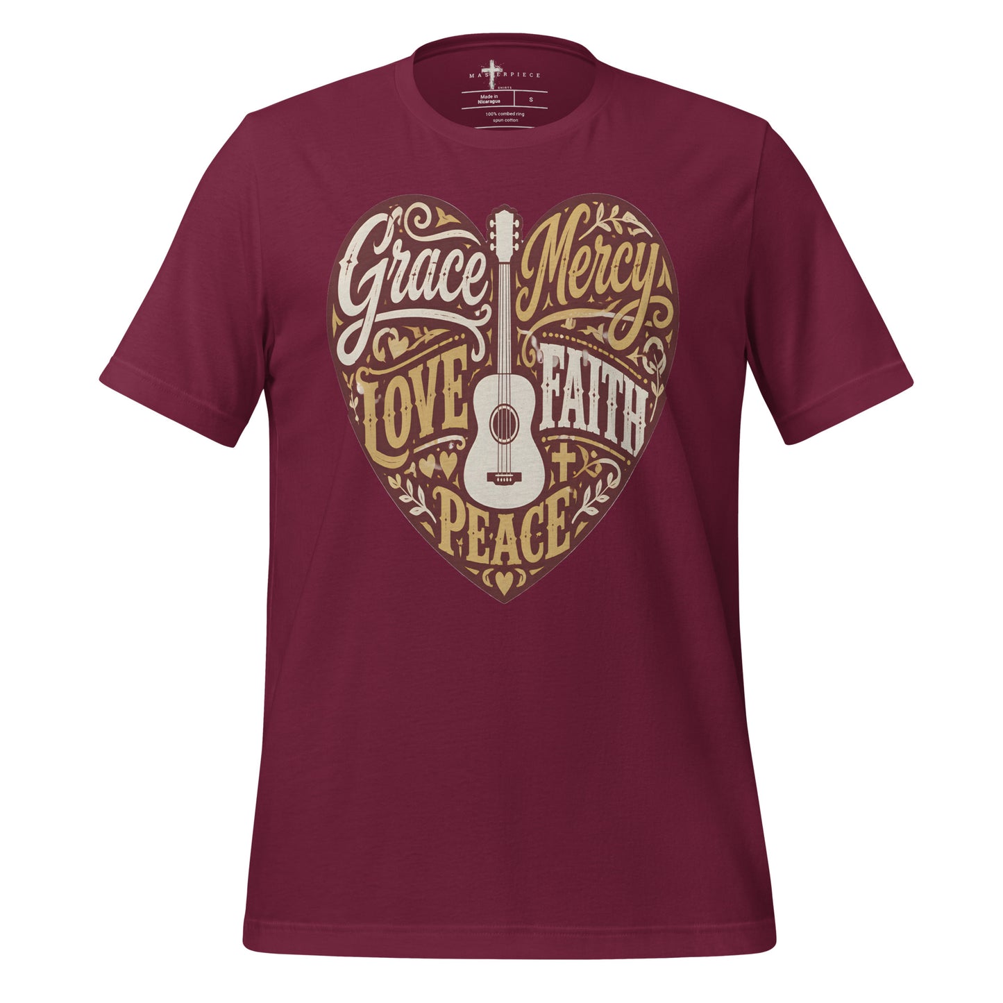 Grace Mercy Love Faith Peace - Maroon - MasterPiece Shirts