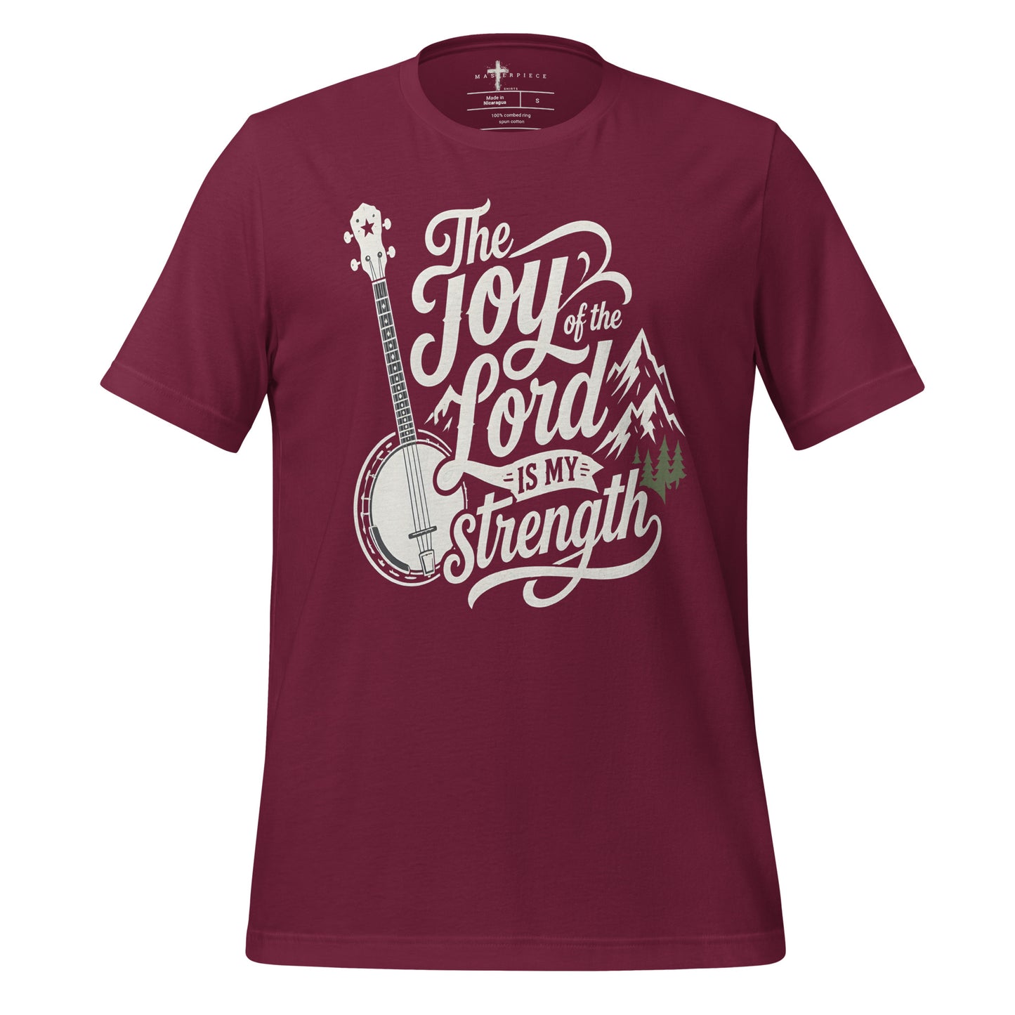 The Joy of the Lord is My Strength Banjo - Maroon - MasterPiece Shirts