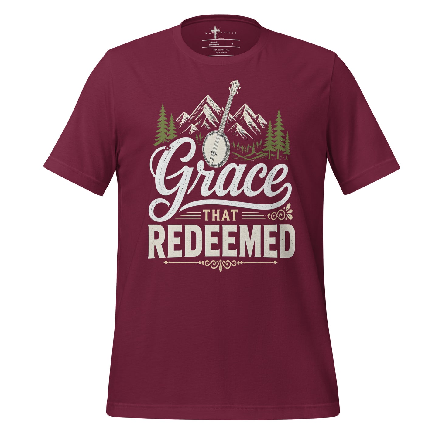 Grace That Redeemed Banjo - Maroon - MasterPiece Shirts