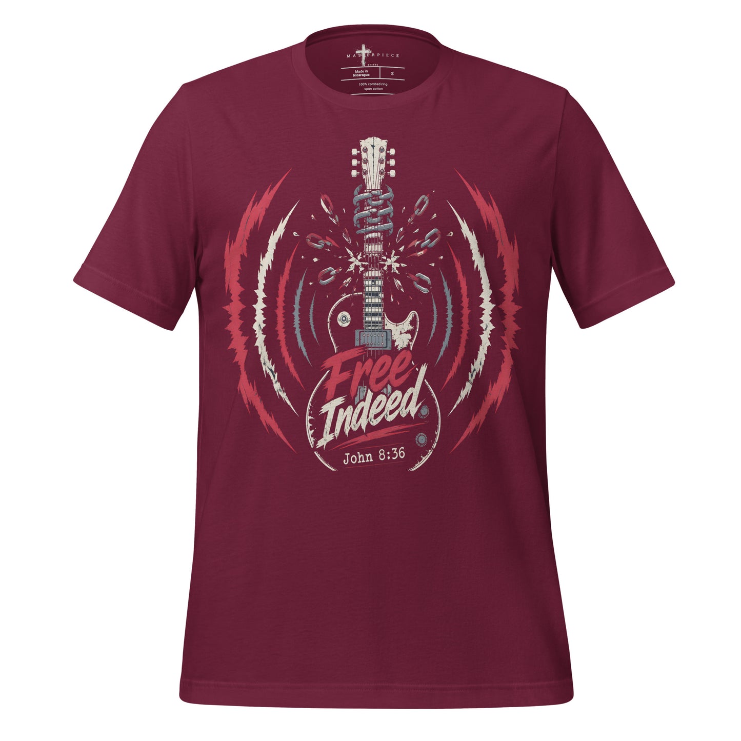 Free Indeed Guitar - Maroon - MasterPiece Shirts