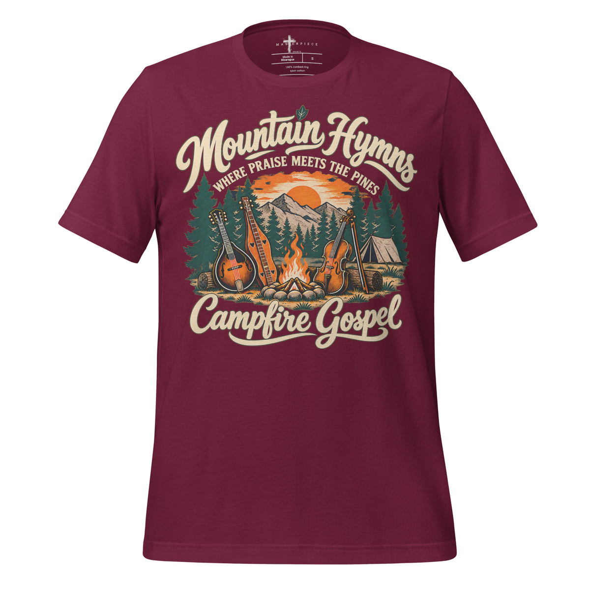 Mountain Hymns Gospel - Maroon - MasterPiece Shirts