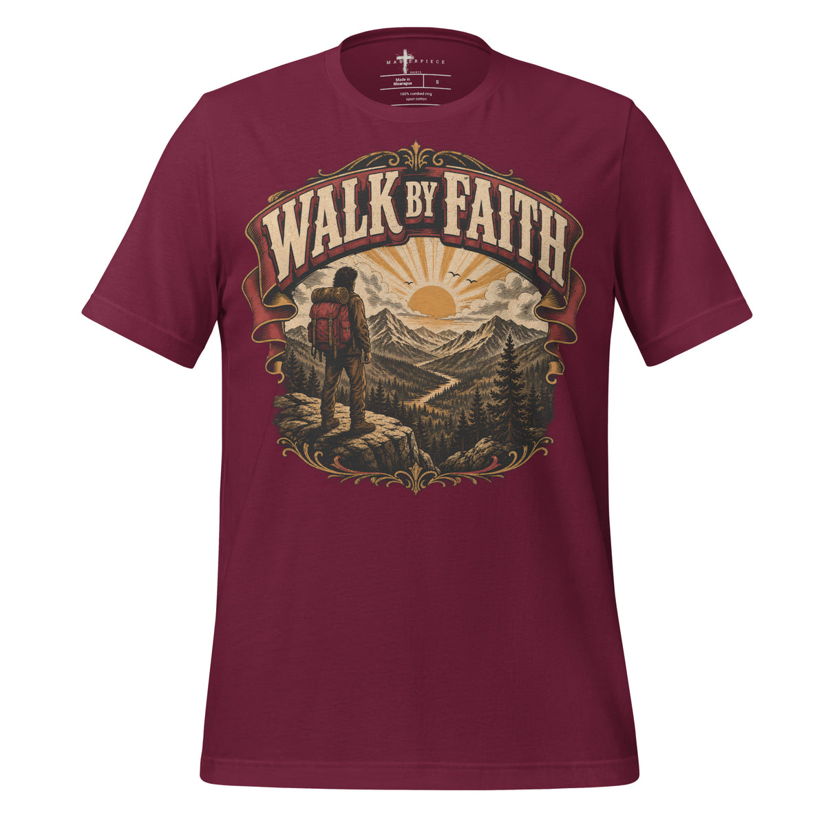 Walk by Faith - Maroon - MasterPiece Shirts
