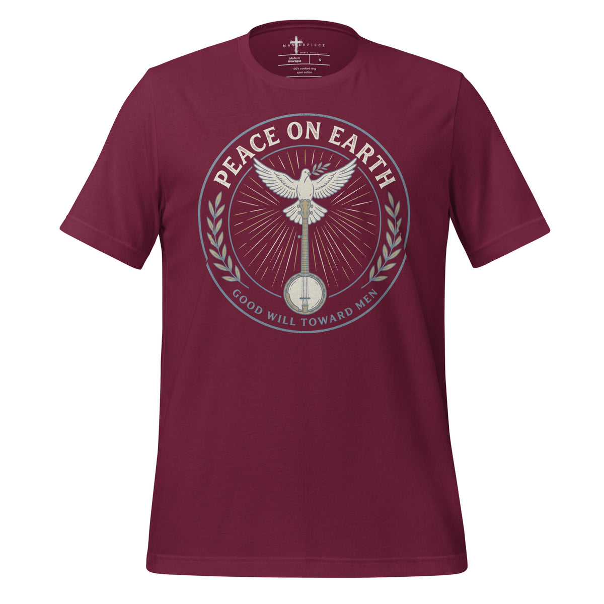 Peace on Earth Banjo - Maroon - MasterPiece Shirts