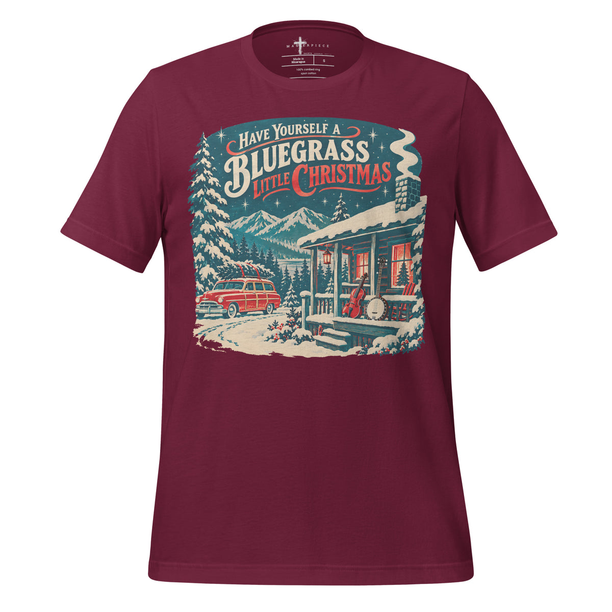 Bluegrass Christmas - Maroon - MasterPiece Shirts