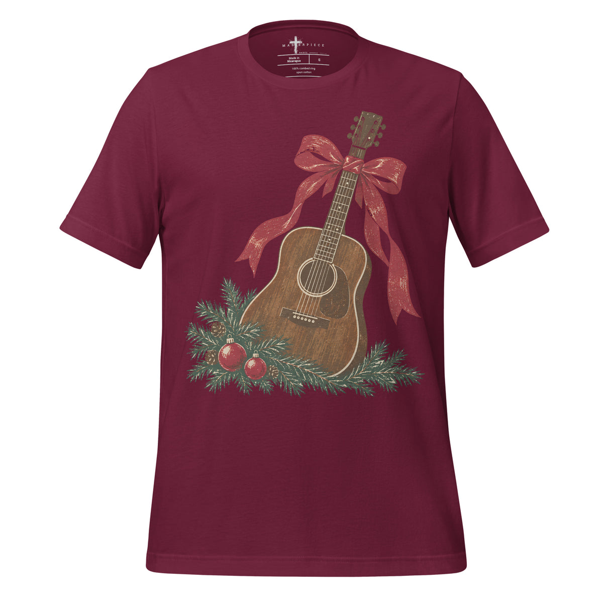 Christmas Guitar - Maroon - MasterPiece Shirts