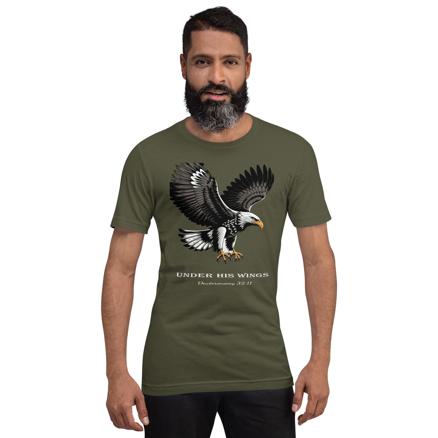 Under His Wings  Christian Bible Verse T-Shirt