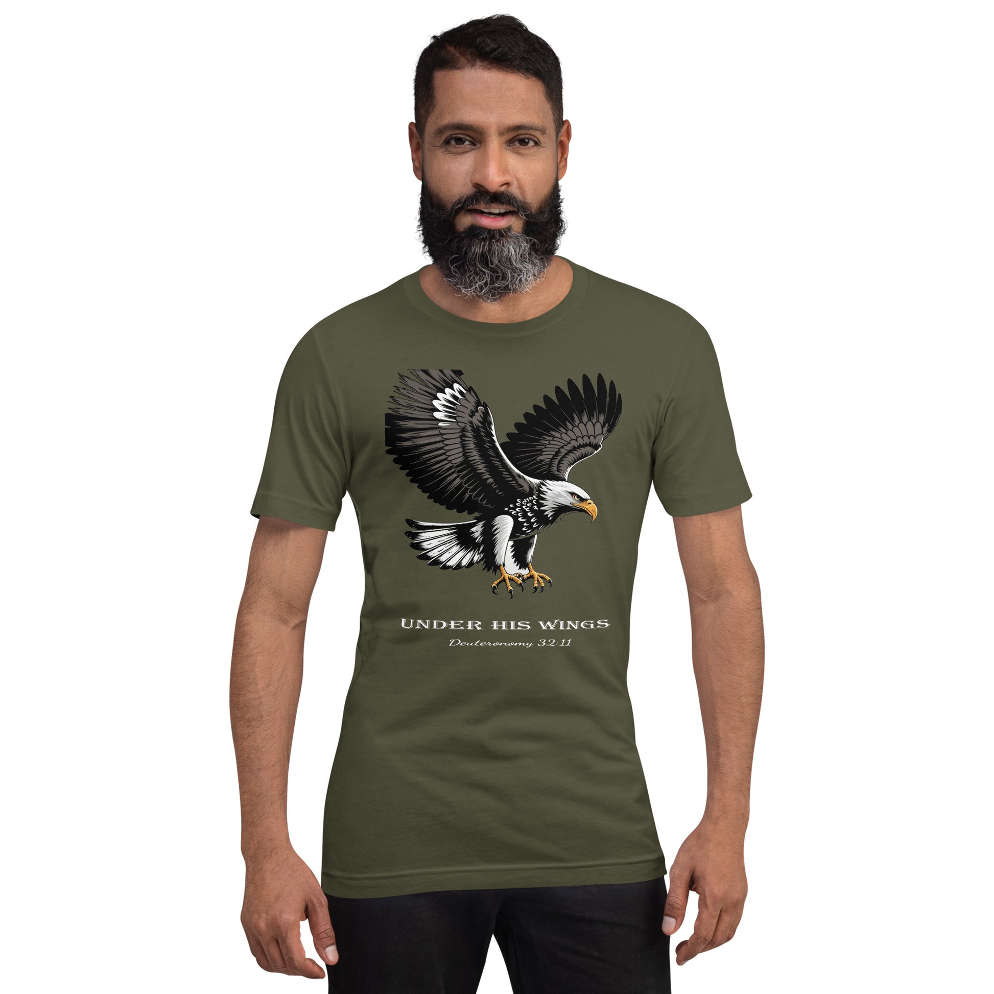 Under His Wings  Christian Bible Verse T-Shirt