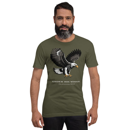 Under His Wings  Christian Bible Verse T-Shirt