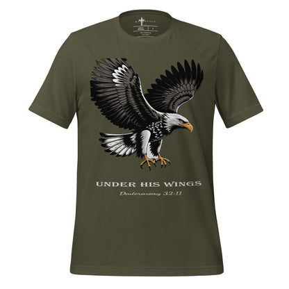 Under His Wings  Christian Bible Verse T-Shirt