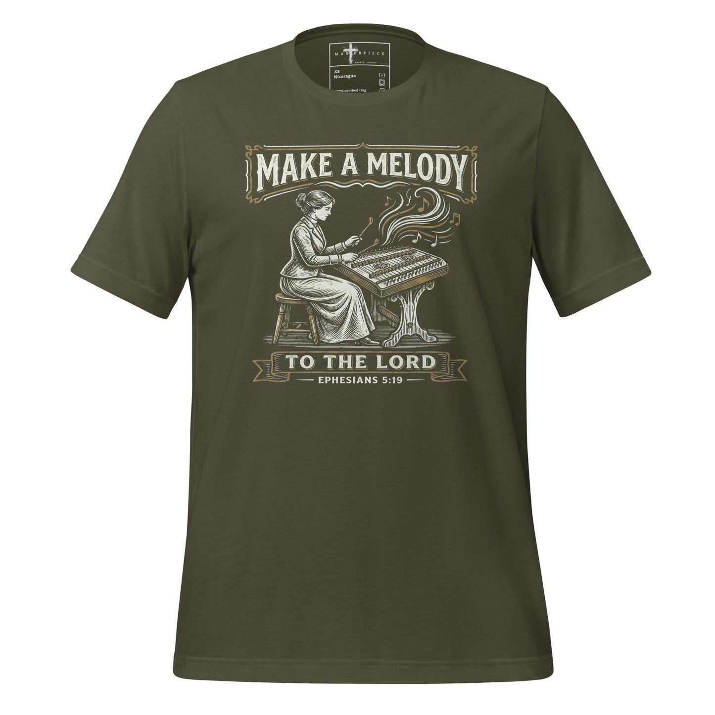  make a melody to the lord Premium Christian T-Shirt hammered dulcimer Ephesians 5:19