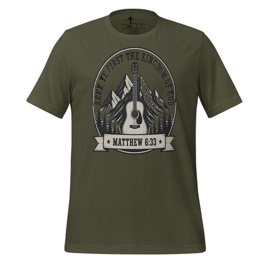 Seek Ye First Guitar - Green - MasterPiece Shirts