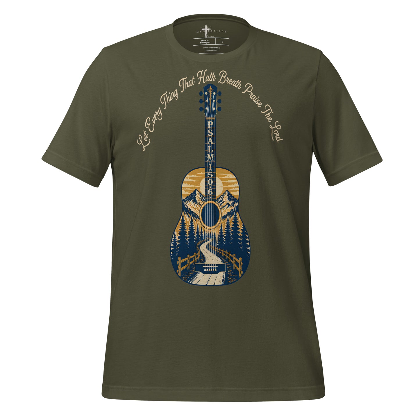 Let Everything that has Breath Guitar - Green - MasterPiece Shirts