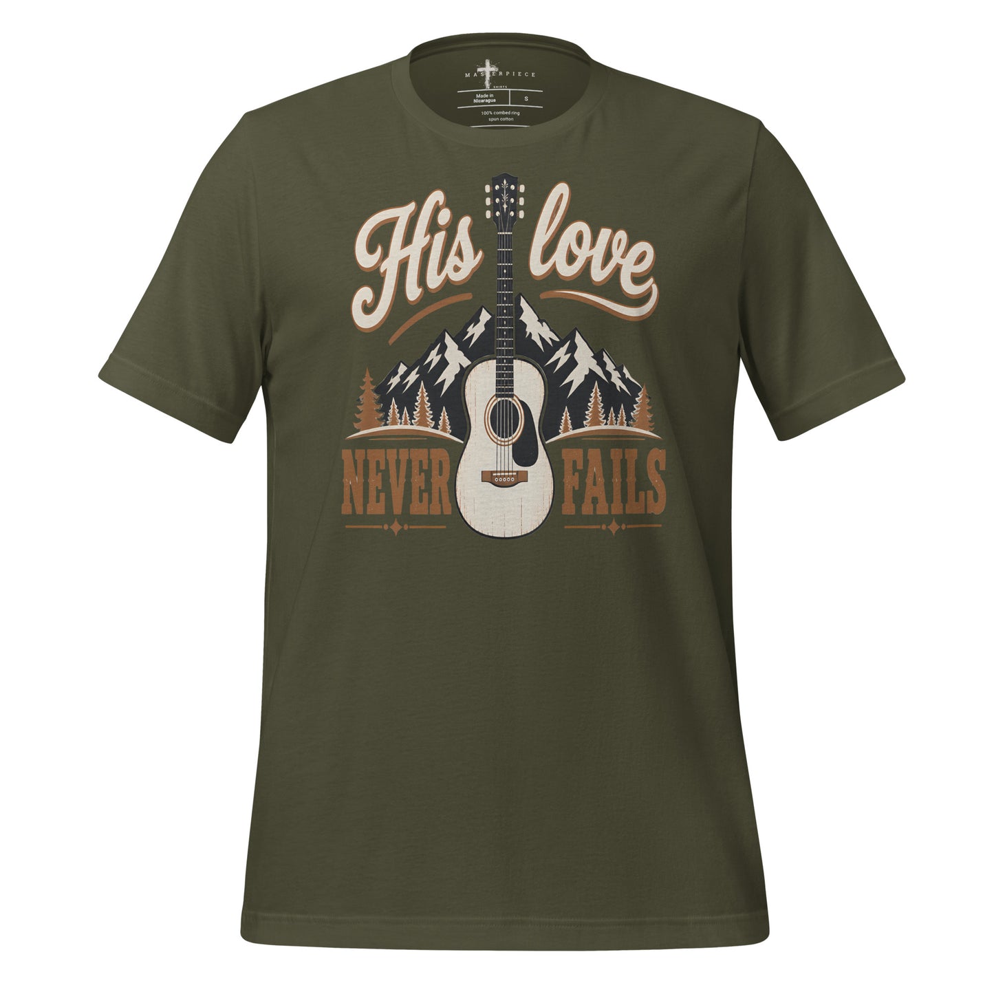 His Love Never Fails Guitar - Green - MasterPiece Shirts
