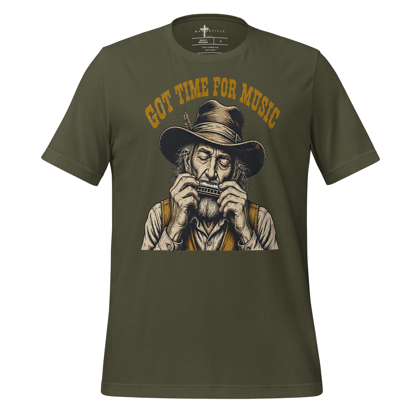 Got Time for Music Harmonica - Green - MasterPiece Shirts