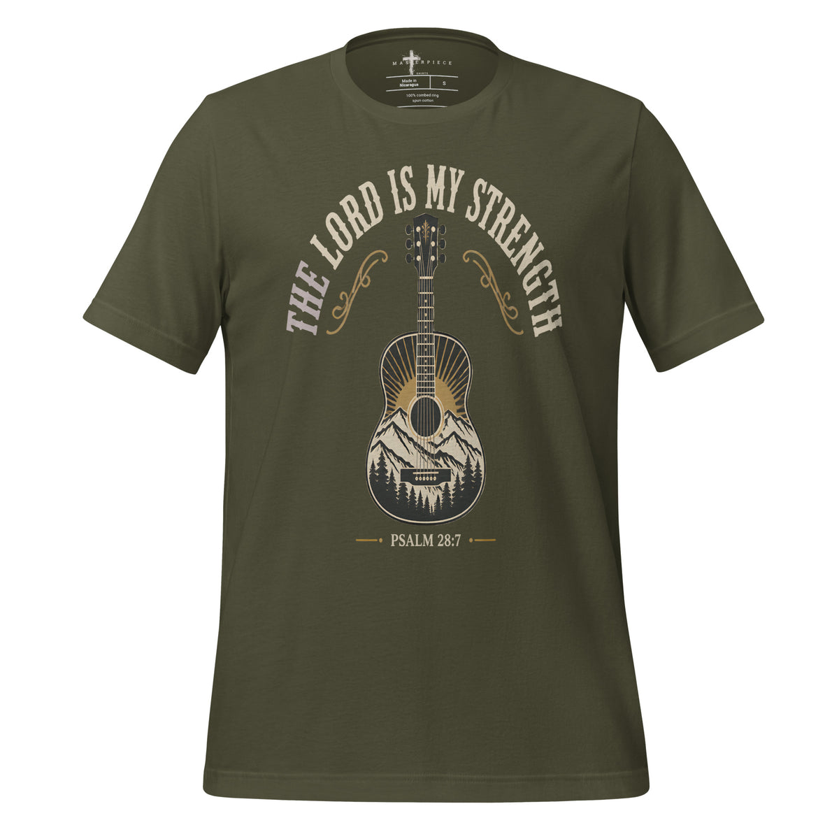 The Lord is My Strength Guitar - Green - MasterPiece Shirts