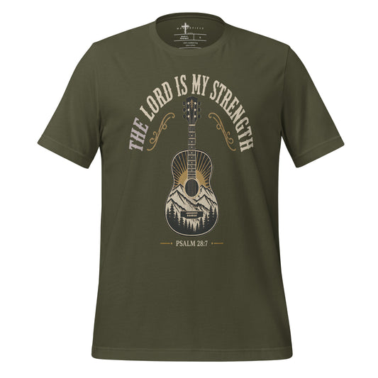 The Lord is My Strength Guitar - Green - MasterPiece Shirts