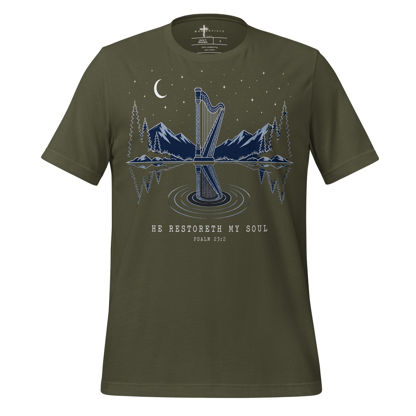 He Restoreth My Soul Harp - Green - MasterPiece Shirts