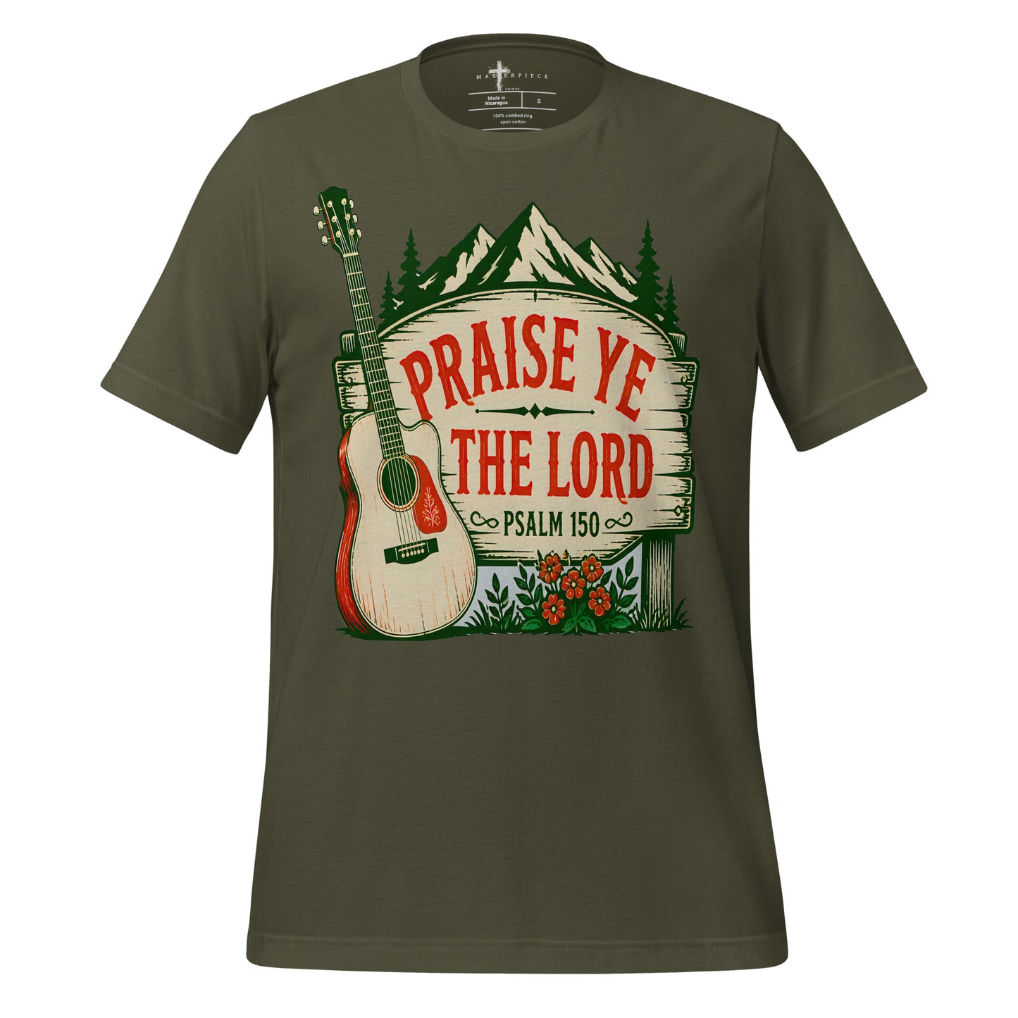 Praise Ye the Lord Guitar - Green - MasterPiece Shirts