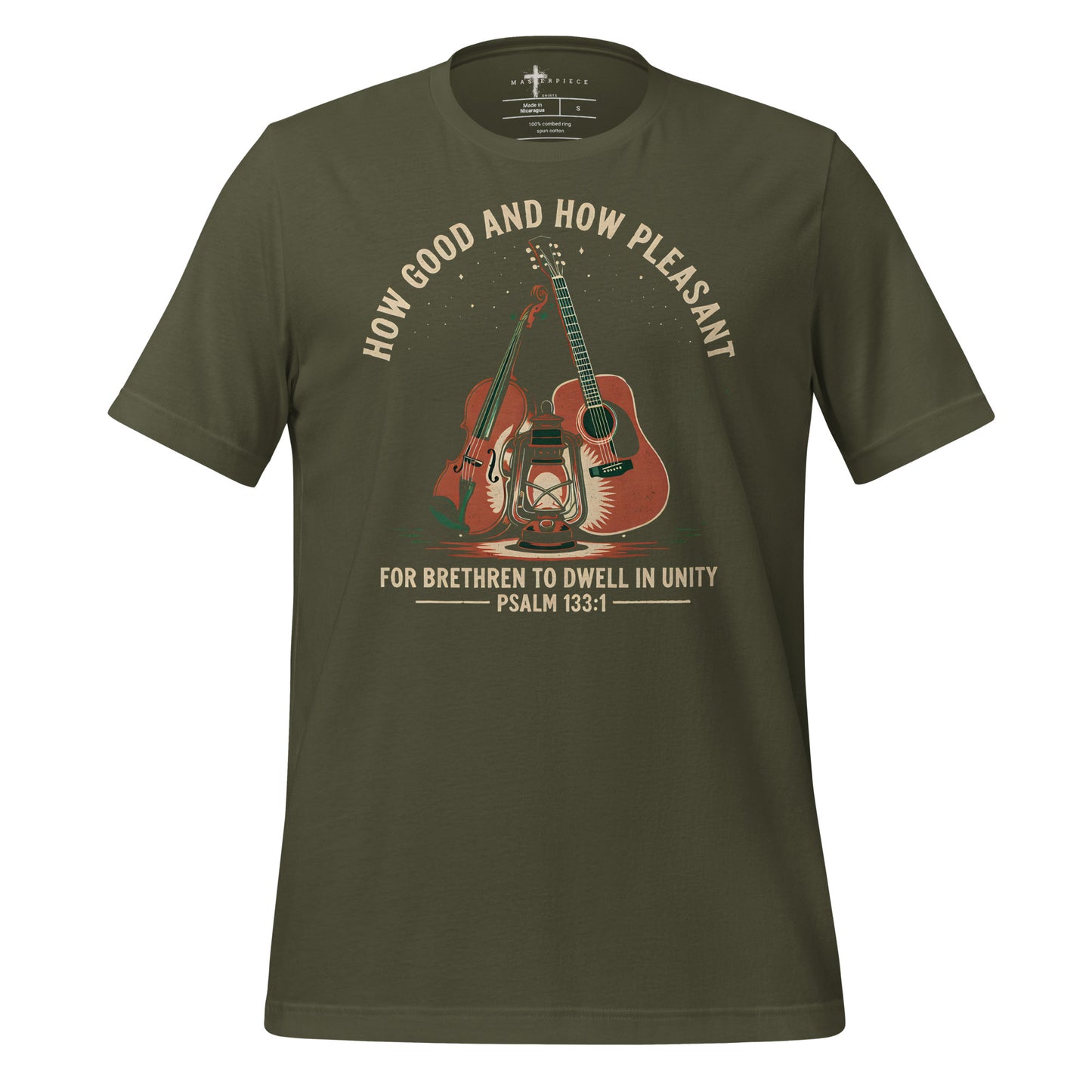 Brethren Guitar Fiddle Violin - Green - MasterPiece Shirts