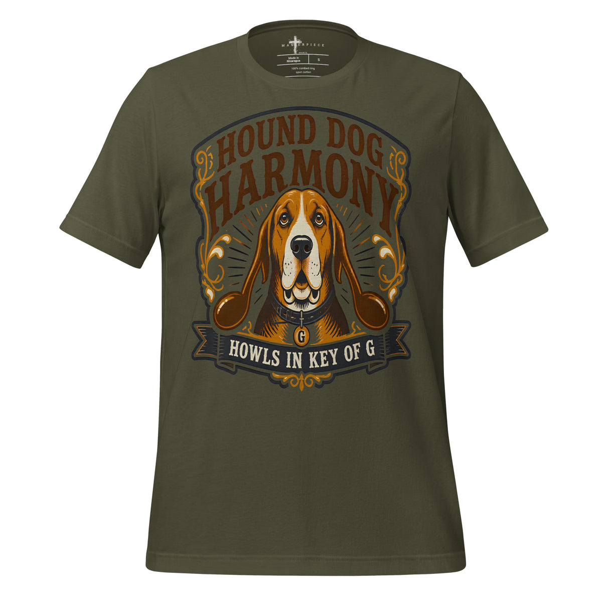 Hound Dog Harmony - Green - MasterPiece Shirts