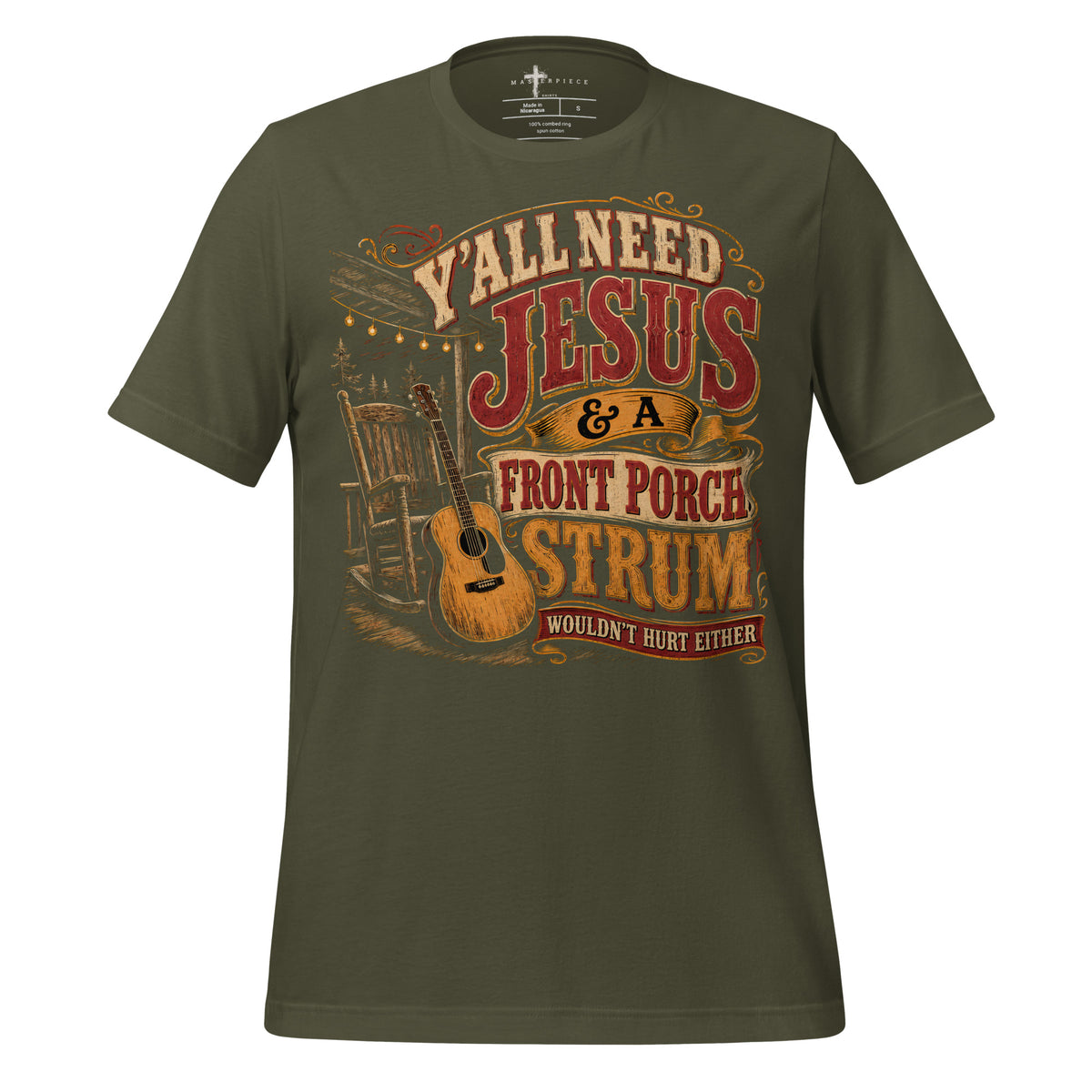 Y'all Need Jesus Guitar - Green - MasterPiece Shirts